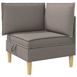 Canapé modulaire avec rangement 4 pcs Taupe Tissu 616864616864