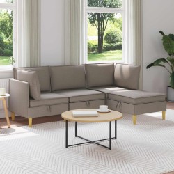 Canapé modulaire avec rangement 4 pcs Taupe Tissu 616865616865