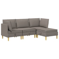 Canapé modulaire avec rangement 4 pcs Taupe Tissu 616865616865