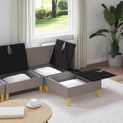 Canapé modulaire avec rangement 4 pcs Taupe Tissu 616865616865