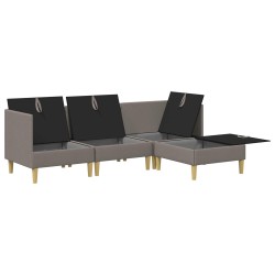 Canapé modulaire avec rangement 4 pcs Taupe Tissu 616865616865