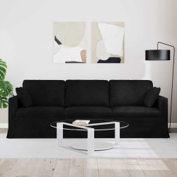 Canapé Noir 228 x 78 x 80 cm Velours 616866616866