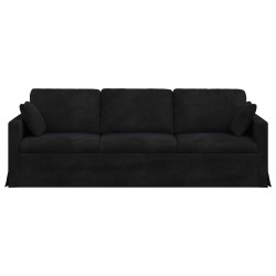 Canapé Noir 228 x 78 x 80 cm Velours 616866616866