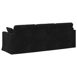 Canapé Noir 228 x 78 x 80 cm Velours 616866616866