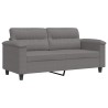 Canapé à 2 places Gris foncé 140 cm Tissu microfibre 616867616867