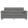 Canapé à 2 places Gris foncé 140 cm Tissu microfibre 616867616867