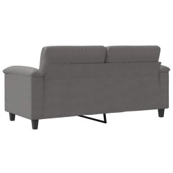 Canapé à 2 places Gris foncé 140 cm Tissu microfibre 616867616867