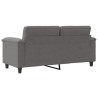 Canapé à 2 places Gris foncé 140 cm Tissu microfibre 616867616867