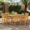 Chaises de jardin 6 pcs Naturel Bois d'Acacia Massif 616868616868