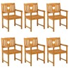 Chaises de jardin 6 pcs Naturel Bois d'Acacia Massif 616868616868