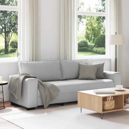 Canapé 3 places Gris nuage 220x77x82 cm tissu 616869616869