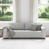Canapé 3 places Gris nuage 220x77x82 cm tissu 616869616869