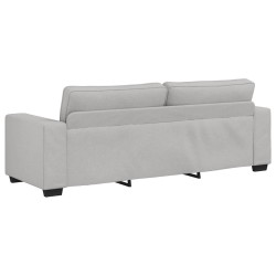 Canapé 3 places Gris nuage 220x77x82 cm tissu 616869616869