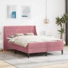 Cadre de lit avec matelas Rose 140 x 200 cm Velours 616870616870