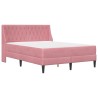 Cadre de lit avec matelas Rose 140 x 200 cm Velours 616870616870