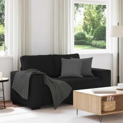 Canapé à 2 places noir 160x77x82 cm tissu 616872616872