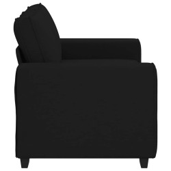 Canapé à 2 places noir 160x77x82 cm tissu 616872616872