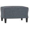 Repose-pied Gris foncé 60x50x41 cm Velours 616874616874