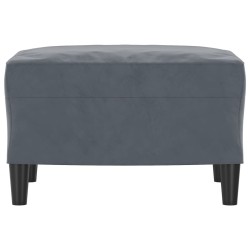 Repose-pied Gris foncé 60x50x41 cm Velours 616874616874