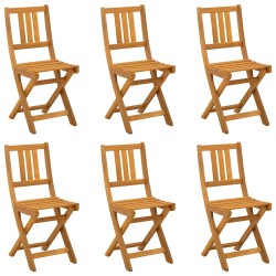 Chaises de bistrot d'extérieur 6 pcs Naturel 616878616878