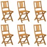 Chaises de bistrot d'extérieur 6 pcs Naturel 616878616878