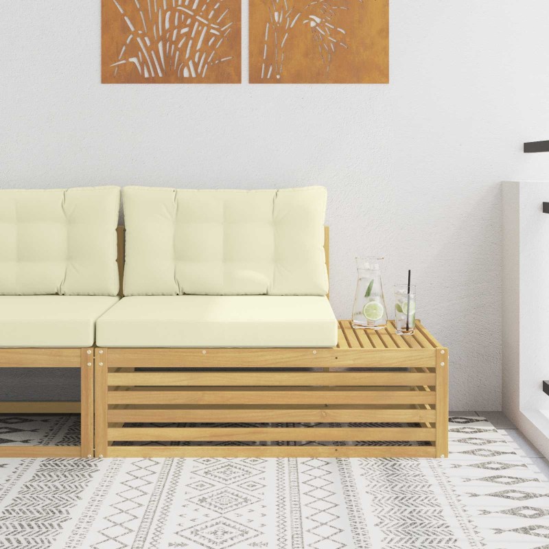 Canapé d'extérieur extrémité Blanc 115 x 83 x 73 cm 616879616879