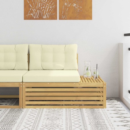 Canapé d'extérieur extrémité Blanc 115 x 83 x 73 cm 616879616879