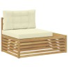 Canapé d'extérieur extrémité Blanc 115 x 83 x 73 cm 616879616879