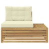 Canapé d'extérieur extrémité Blanc 115 x 83 x 73 cm 616879616879