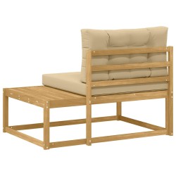 Canapé d'extérieur en bout Blanc 115 x 83 x 73 cm Polyester 616880616880