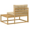 Canapé d'extérieur en bout Blanc 115 x 83 x 73 cm Polyester 616880616880