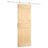 Porte coulissante Naturel et Blanc 70 x 210 cm 616881616881