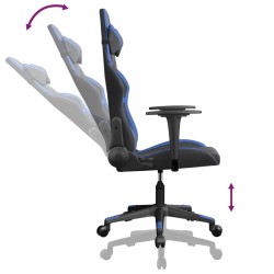 Chaise de jeu Noir et bleu Similicuir 616882616882