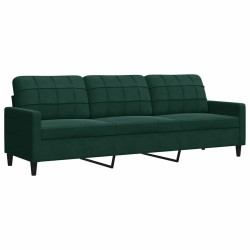 Canapé à 3 places Vert foncé 210 cm Velours 616885616885