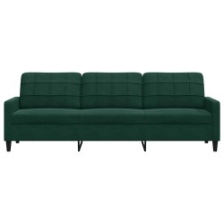 Canapé à 3 places Vert foncé 210 cm Velours 616885616885
