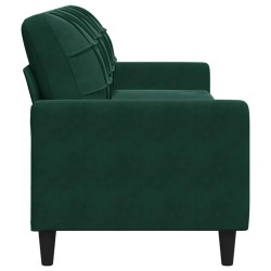 Canapé à 3 places Vert foncé 210 cm Velours 616885616885