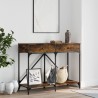 Table console chêne fumé 100x39x78,5 cm bois d'ingénierie 616887616887