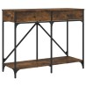 Table console chêne fumé 100x39x78,5 cm bois d'ingénierie 616887616887