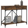 Table console chêne fumé 100x39x78,5 cm bois d'ingénierie 616887616887