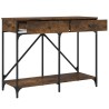 Table console chêne fumé 100x39x78,5 cm bois d'ingénierie 616887616887