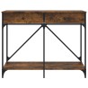 Table console chêne fumé 100x39x78,5 cm bois d'ingénierie 616887616887