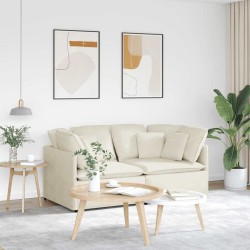 Canapé modulable avec coussins velours crème 616891616891