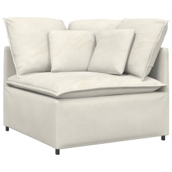 Canapé modulable avec coussins velours crème 616891616891