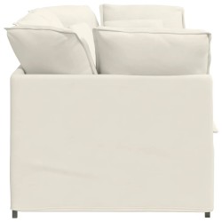 Canapé modulable avec coussins velours crème 616891616891
