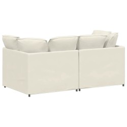 Canapé modulable avec coussins velours crème 616891616891
