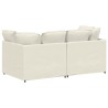 Canapé modulable avec coussins velours crème 616891616891