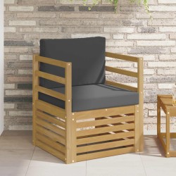 Canapé d’extérieur Polyester Blanc et anthracite 616892616892