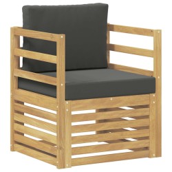 Canapé d’extérieur Polyester Blanc et anthracite 616892616892