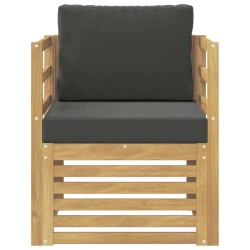 Canapé d’extérieur Polyester Blanc et anthracite 616892616892