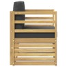 Canapé d’extérieur Polyester Blanc et anthracite 616892616892